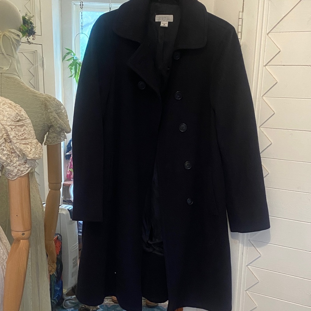 100% Cashmere Charcoal Grey Coat
